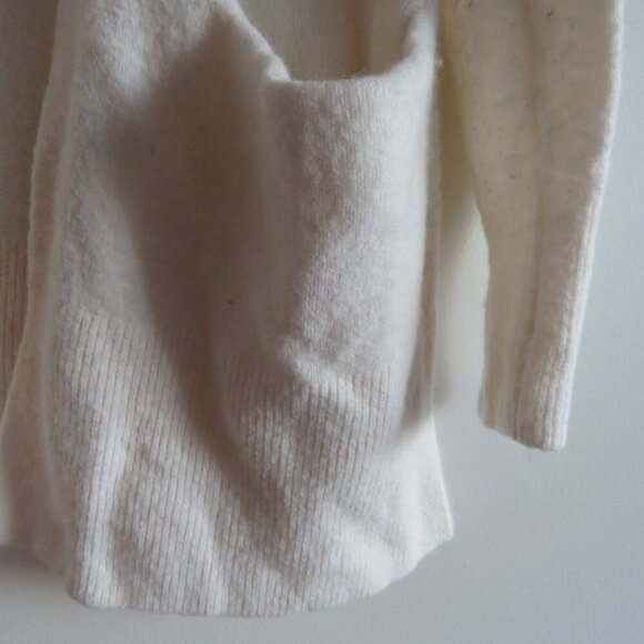 MADEWELL Cozy Walker Open Front Cardigan in Antique Cream Wool Alpaca - Sz XS - Picture 6 of 15
